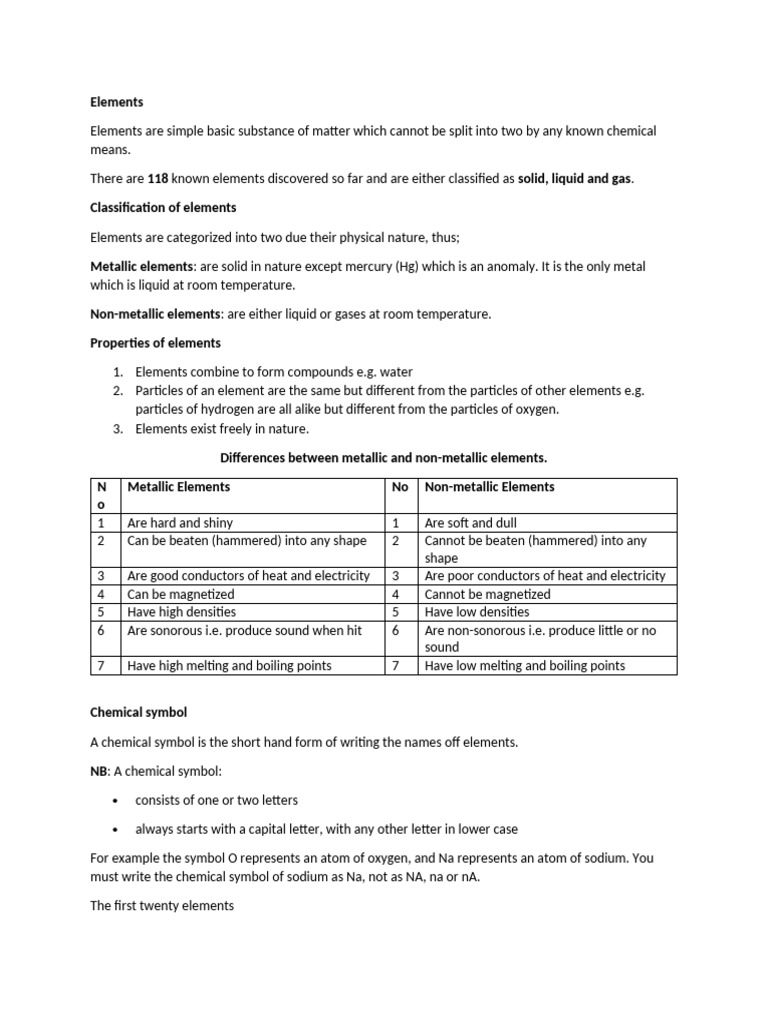 Elements | PDF | Chemical Compounds | Chemical Elements