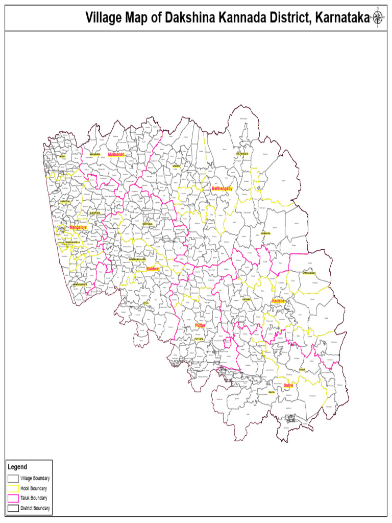 Taluk Map Of Dakshina Kannada PDF Languages Of Asia Language Families 1