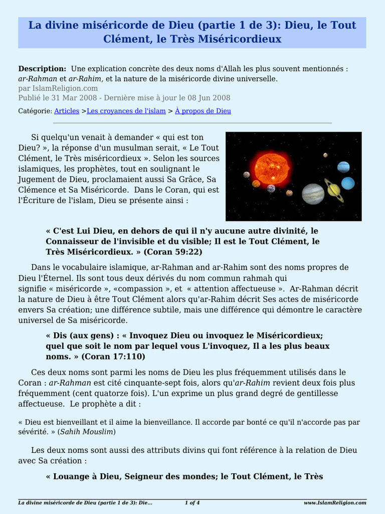 The Divine Mercy of God Part 1 of 3 419 FR | PDF | Miséricorde | Dieu