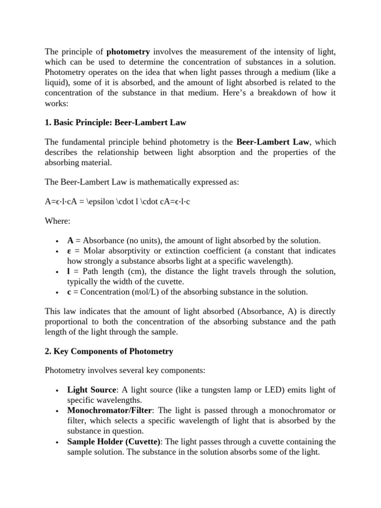 THE PRINCIPLES | PDF | Flow Cytometry | Spectrophotometry