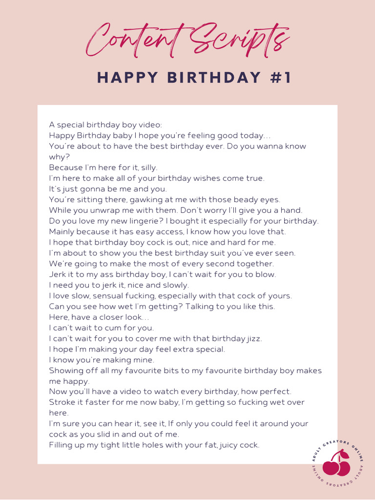 Birthday Scripts | PDF | Cooking, Food & Wine | Wellness