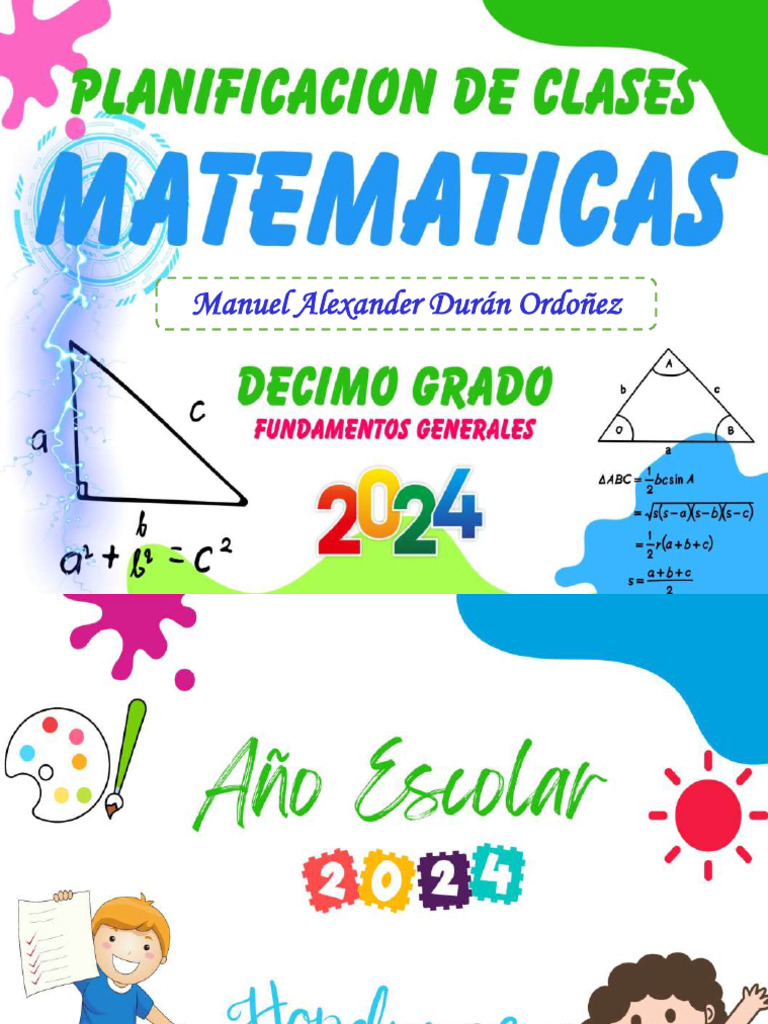 Planificación Matemáticas 10° 2024 | PDF | Funciones trigonométricas ...