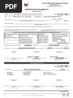 DSWD Certificate of Eligibility for Aid | PDF