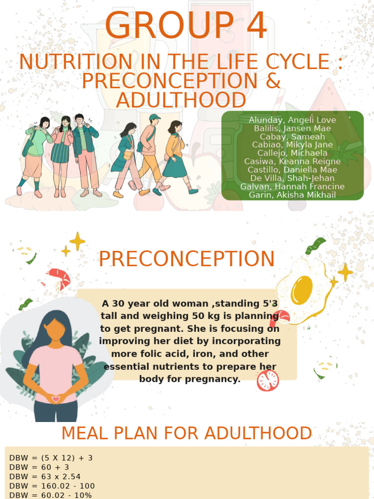 Preconception Nutrition Meal Plan | PDF | Diet & Nutrition | Diet ...