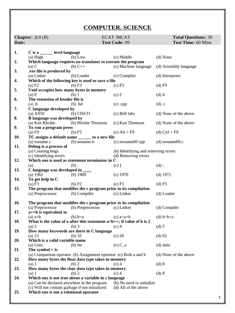 Computer 8,9 | PDF | C (Programming Language) | Software Development