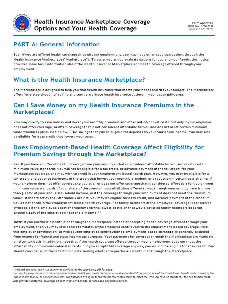 Health Insurance Marketplace Options Explained | PDF | Health Insurance ...