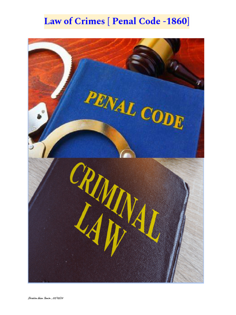 Overview of Indian Penal Code 1860 | PDF | Mens Rea | Crimes
