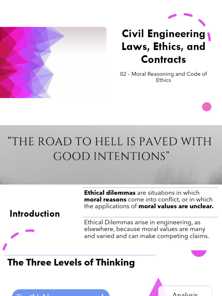 Ethical Dilemmas in Civil Engineering | PDF | Morality | Reason