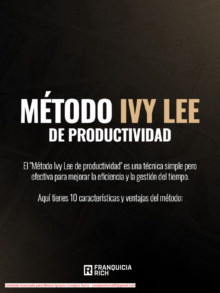 Implementación del Método Ivy Lee | PDF | Gestión del tiempo ...