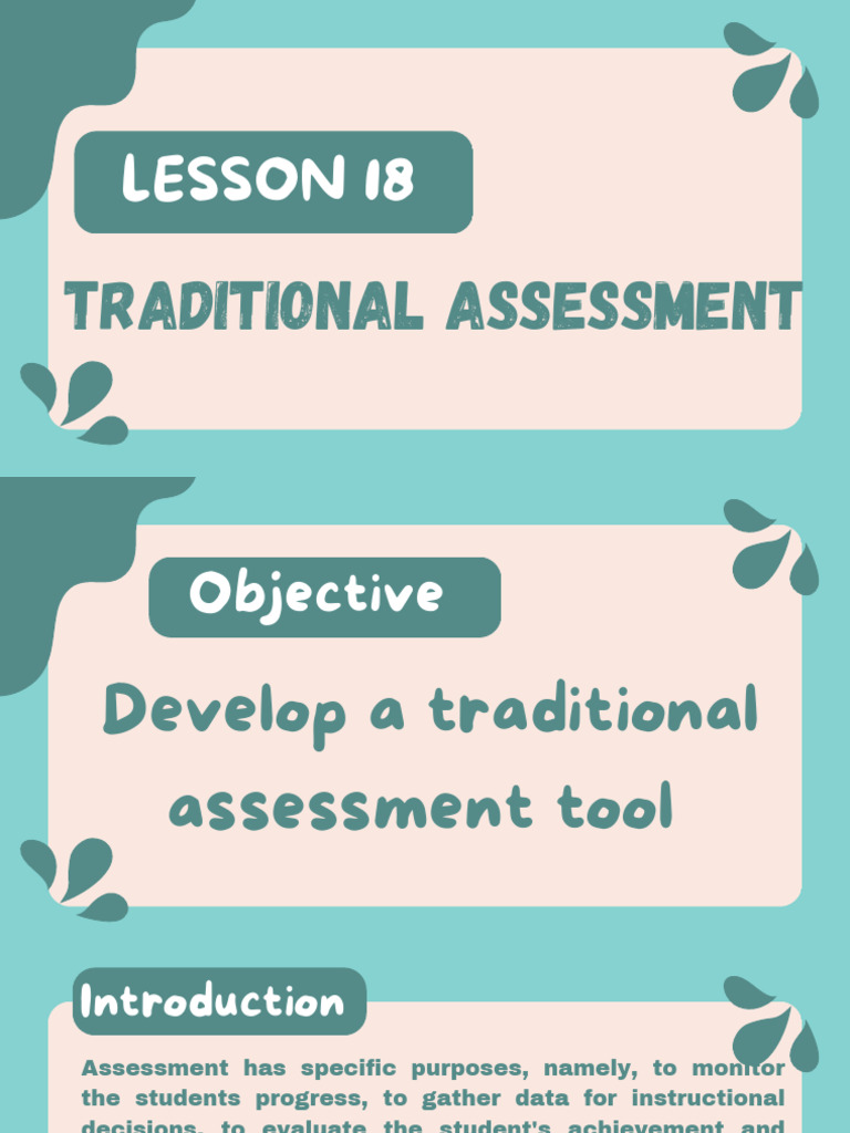 Traditional Assessment Strategies Explained | PDF | Educational ...