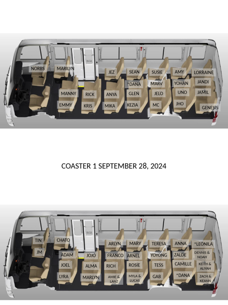 September 2024 Coaster Lineup | PDF