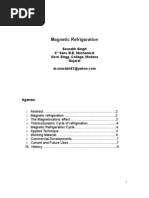 Download research paper on magnetic refrigeration Sourabh SIngh by ersourabh SN7902305 doc pdf