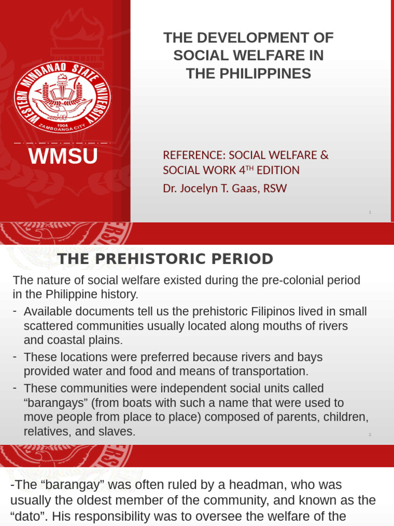 SW 100 The Development of Social Welfare in The Philippines Nov 15 2022 ...