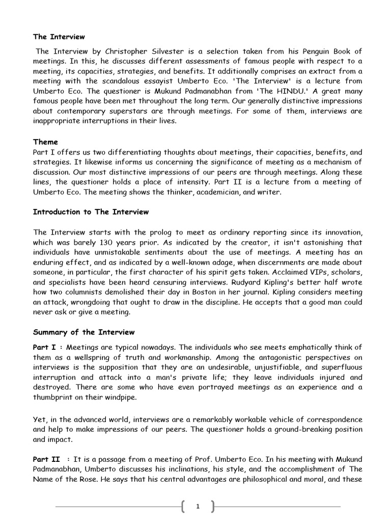 7 The Interview (24 25) | PDF | Novels