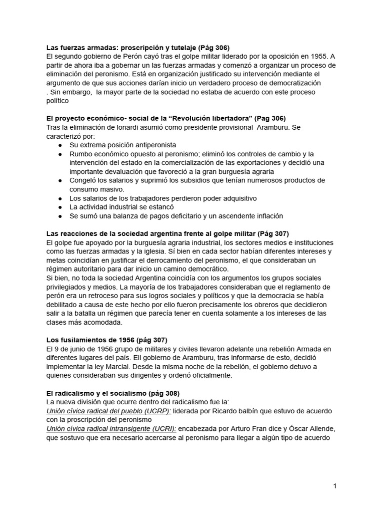 Resumen Historia | PDF | Argentina