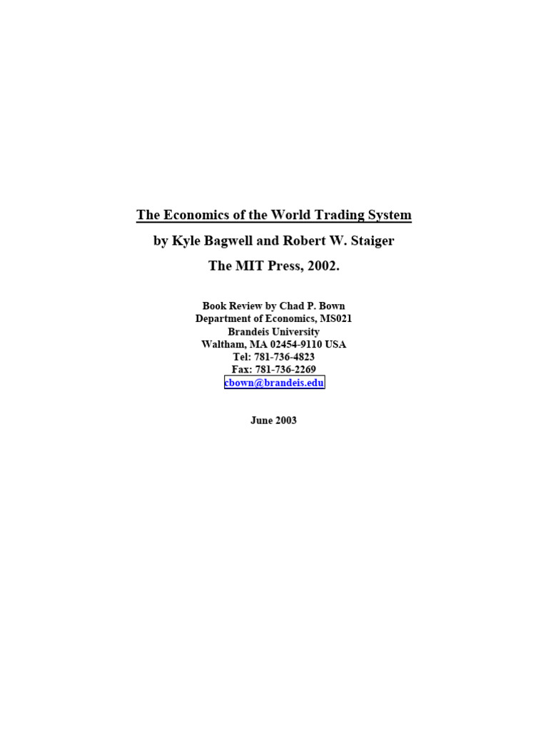 Bs Jie | PDF | World Trade Organization | Most Favoured Nation