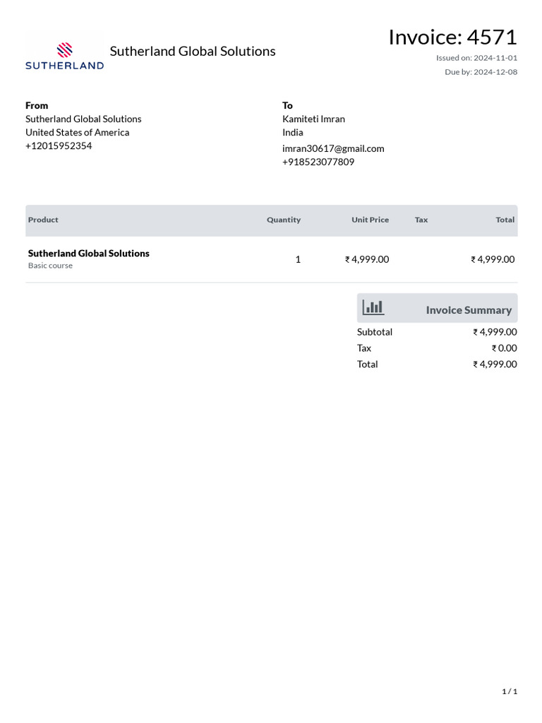 Invoice - 4571 | PDF