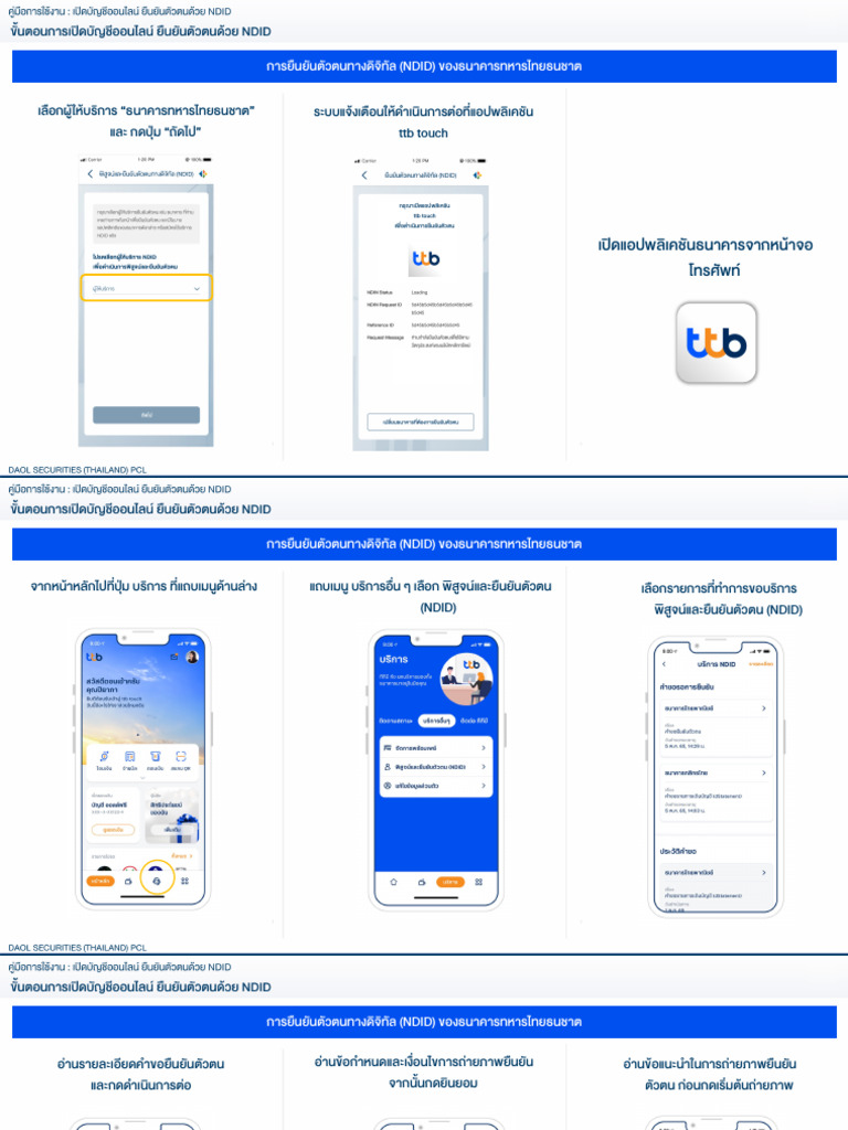 ธนาคารทหารไทยธนชาต ผ่านแอปพลิเคชัน ttb touch | PDF
