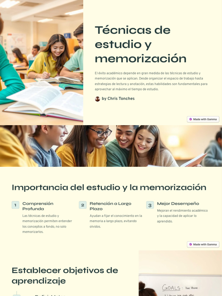 Técnicas Efectivas de Estudio y Memorización | PDF | Habilidades de ...