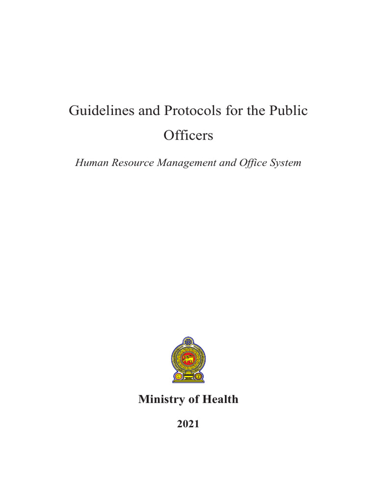 Guidelines and Protocols For The Public Officers English | PDF | Birth ...