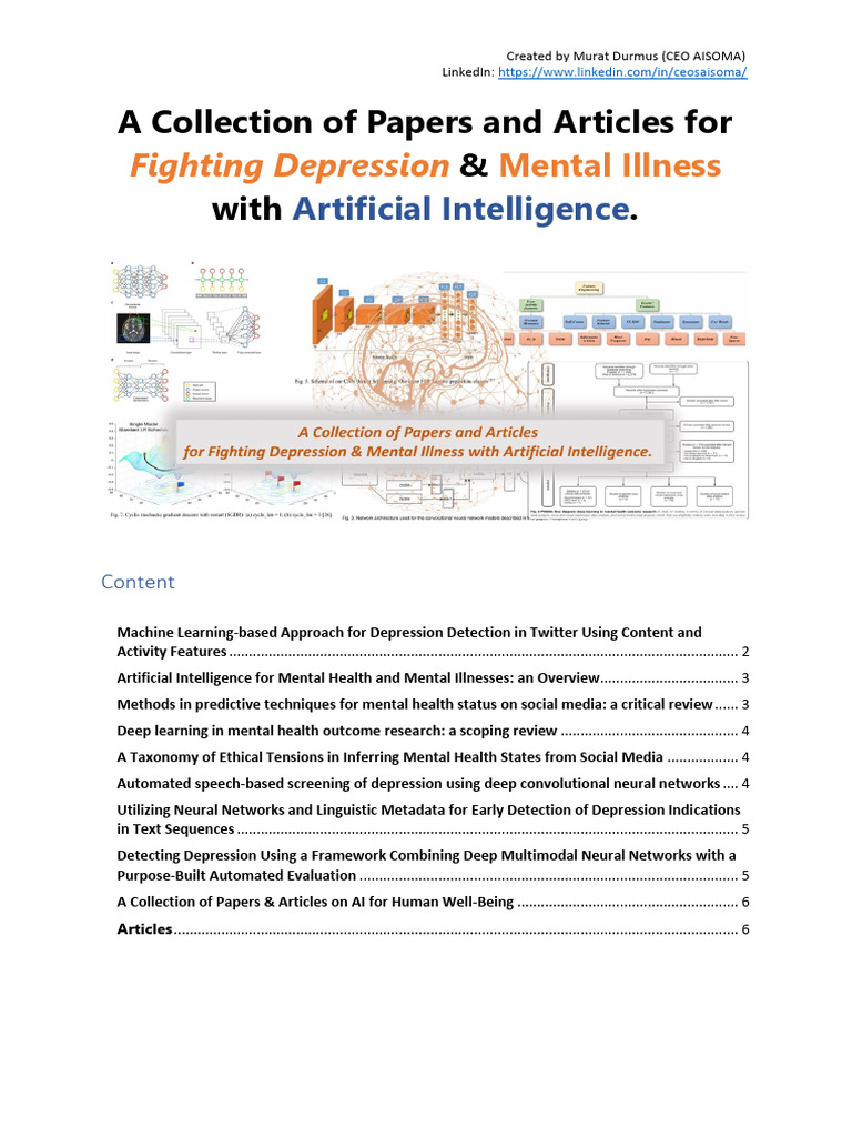 AI For Fighting Depression & Mental Illness | PDF | Intelligence (AI ...