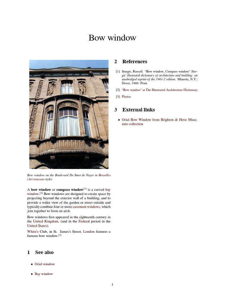 Overview of Bow Windows in Architecture | PDF | Architectural Elements ...