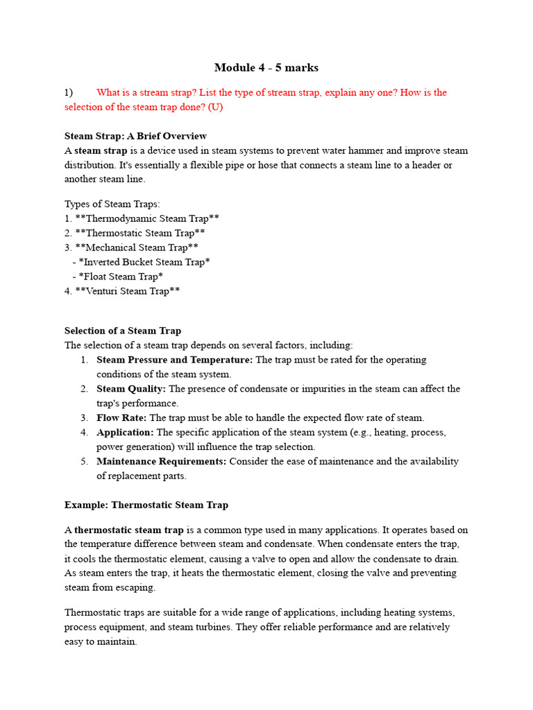 Understanding Steam Traps and Efficiency | PDF | Efficient Energy Use ...