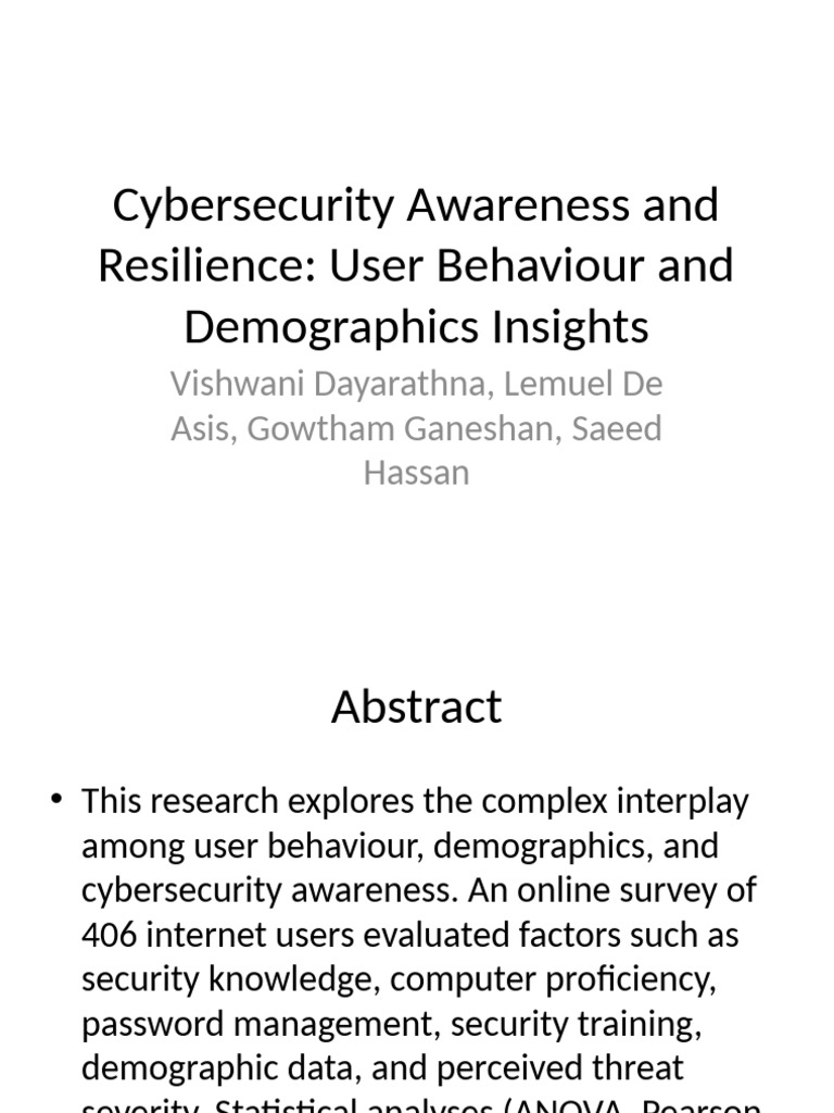 Cybersecurity Awareness Presentation | PDF | Computer Security | Security