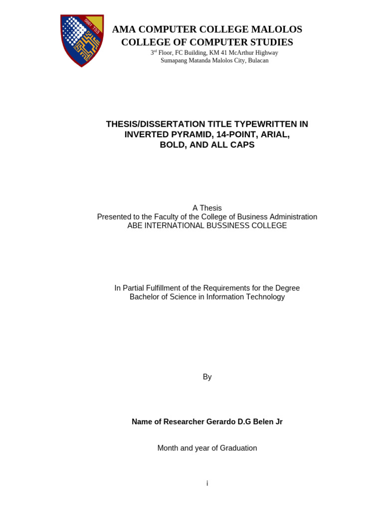 Thesis Guidelines for IT Students | PDF | Data | Methodology