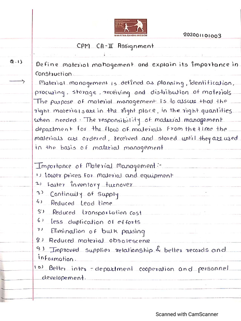 CPM CA2 Assignment | PDF
