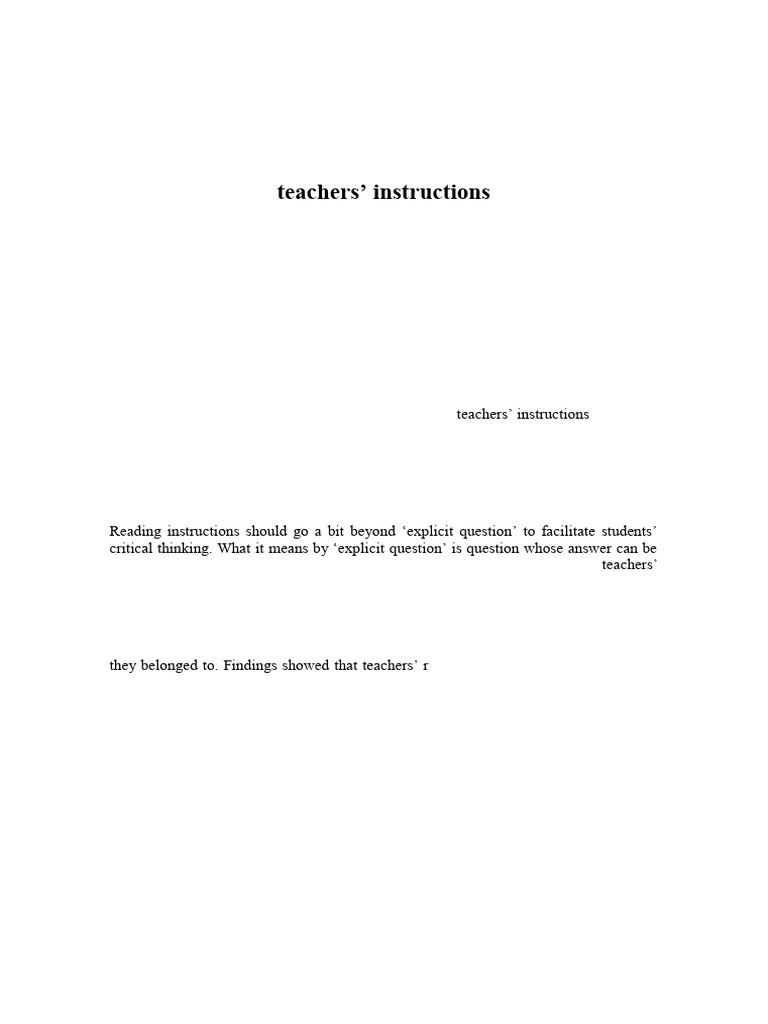 Elements of Critical Reading in EFL | PDF | English As A Second Or ...