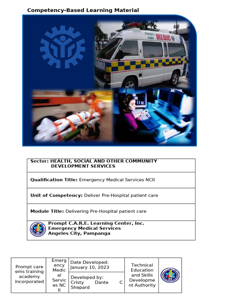 CBLM Shepard | PDF | Emergency Medical Services | Ambulance