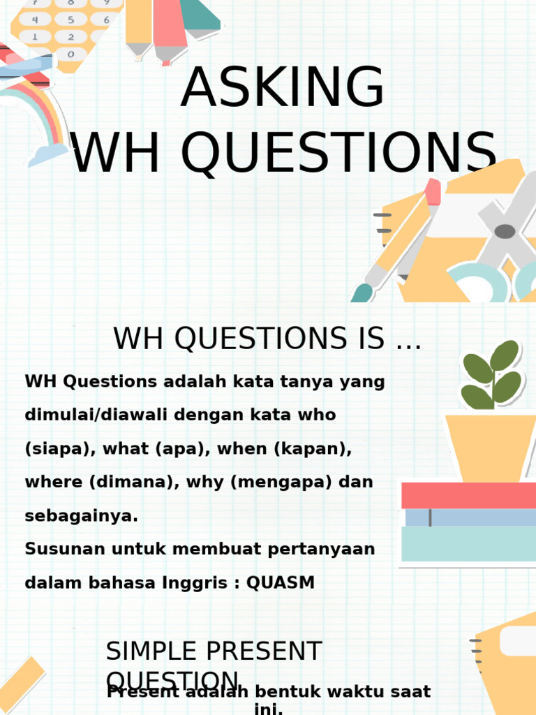 Understanding WH Questions and Ratios | PDF | Language Arts ...
