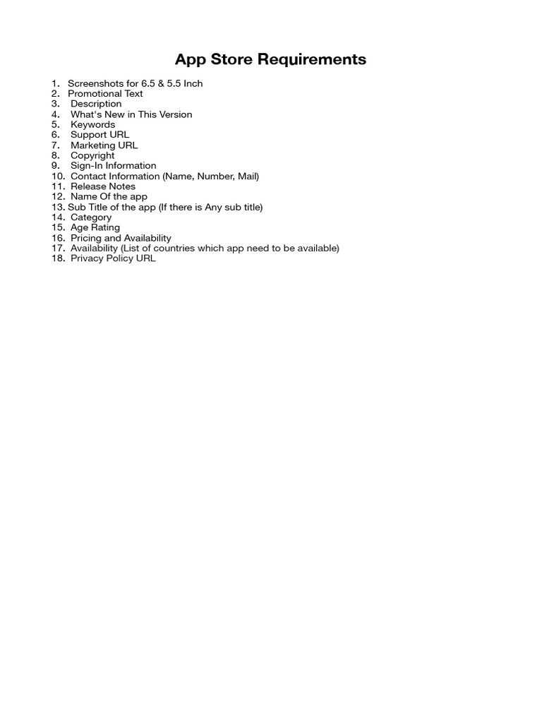 App Store Requirements | PDF | Business