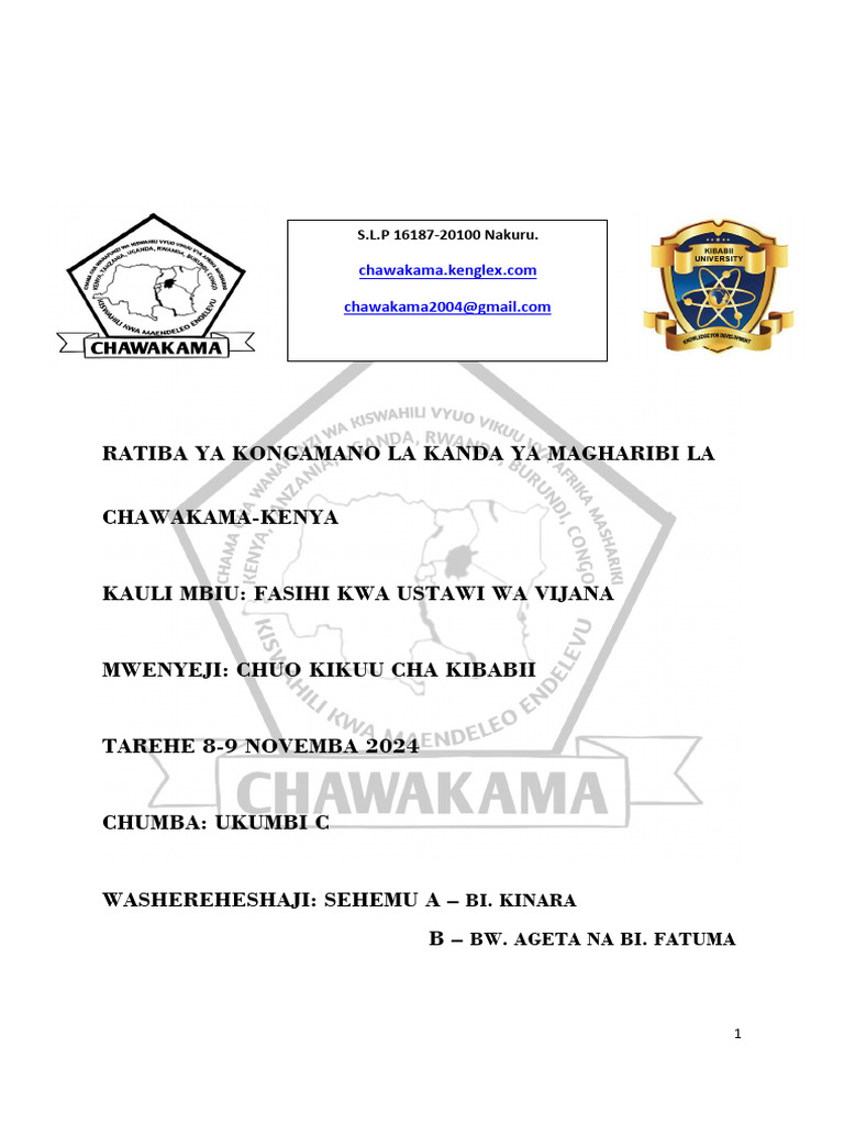 Ratiba 1 | PDF