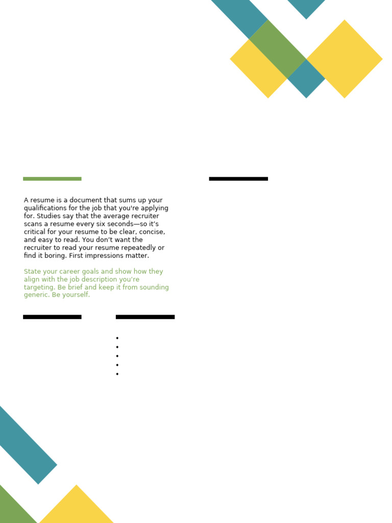 Image showcasing Geometric Resume | PDF | Applied Psychology | Industrial And ...