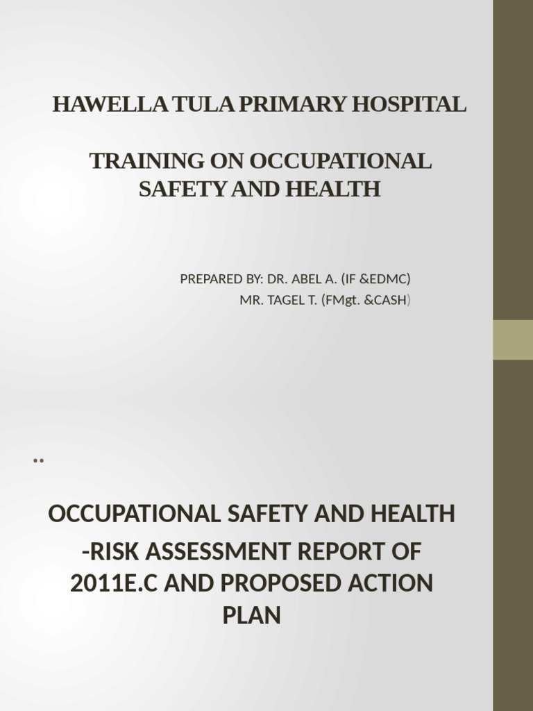 Hawella Tula Hospital Risk Assessment Report | PDF | Risk | Public Health