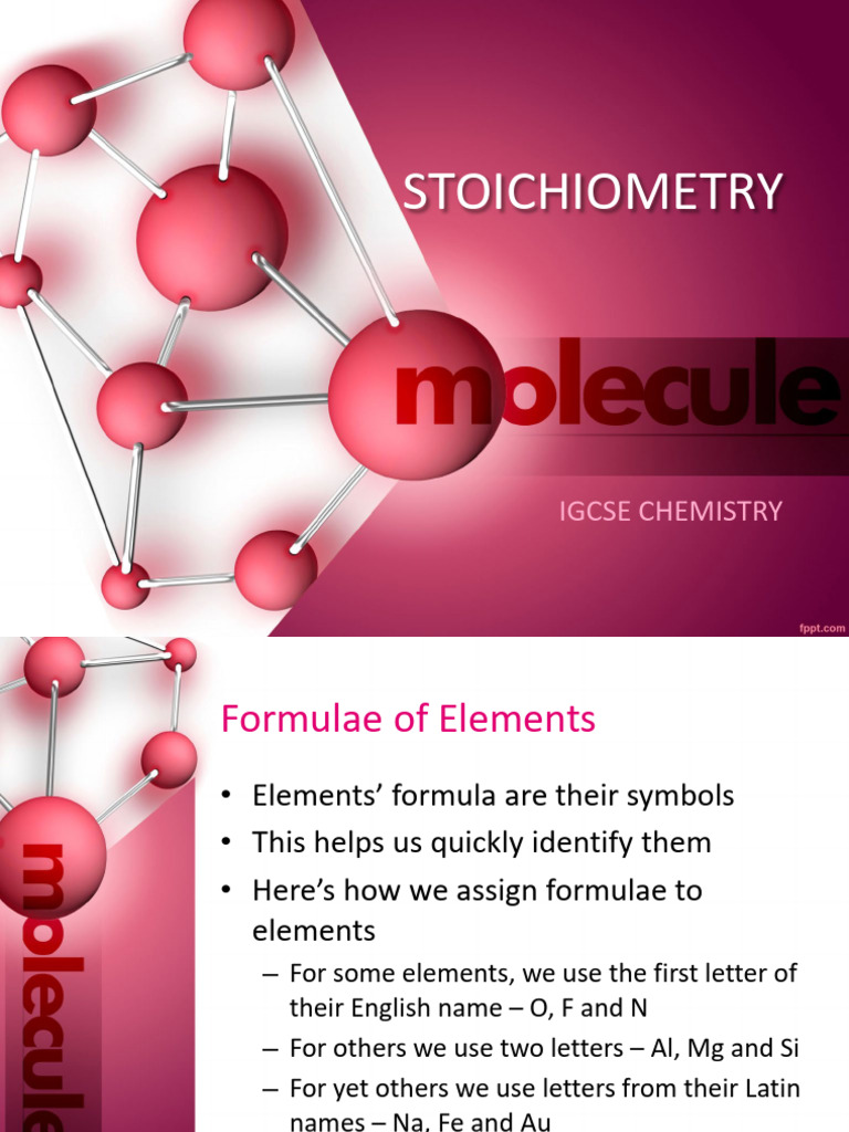 IGCSE Stoichiometry Overview and Formulas | PDF | Mole (Unit ...