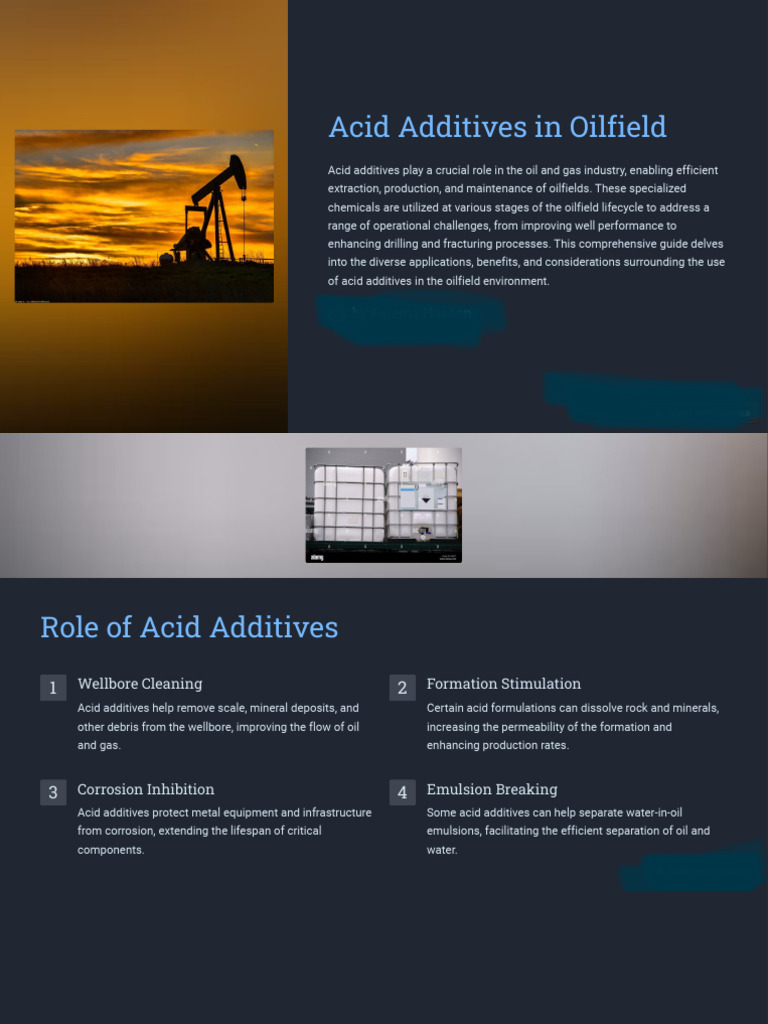Acid Additives in Oilfield Operations | PDF | Corrosion | Oil Well