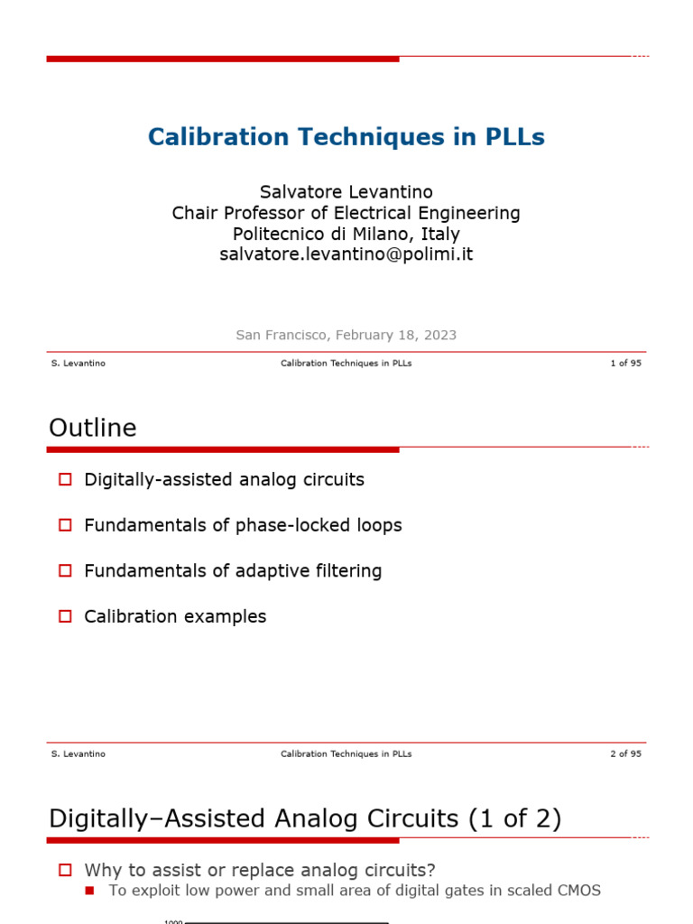 T5 - Calibration Techniques in PLLs | PDF | Electrical Circuits ...