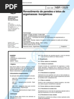 NBR 13529 - Revestimento de Paredes E Tetos de Argamassas Inorganic As