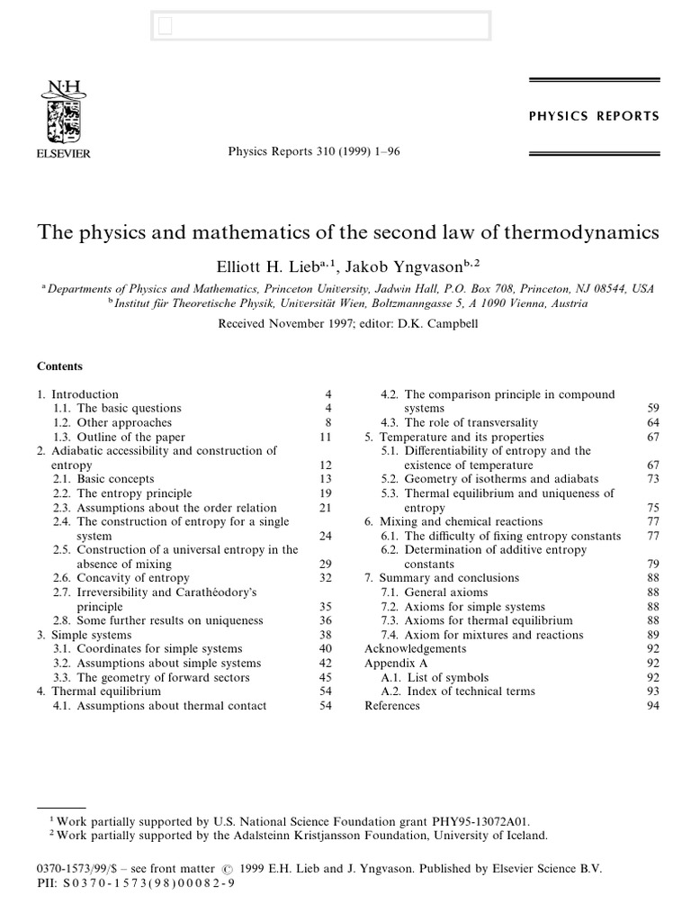 Second Law of Thermodynamics Analysis | PDF | Entropy | Heat
