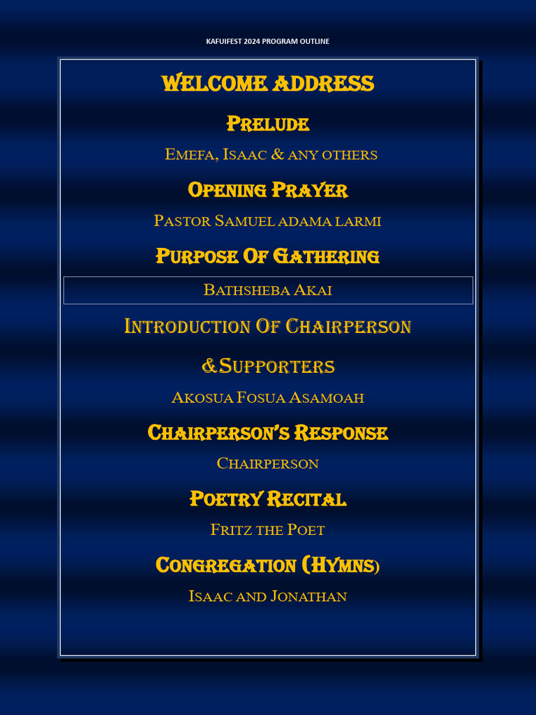 Welcome Address P: Relude | PDF