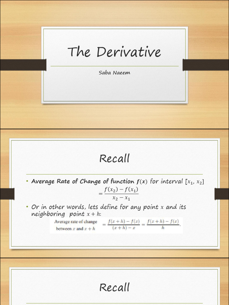 Understanding Derivatives and Differentiation | PDF | Derivative ...
