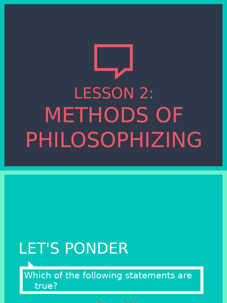 Methods of Philosophizing | PDF | Argument | Truth