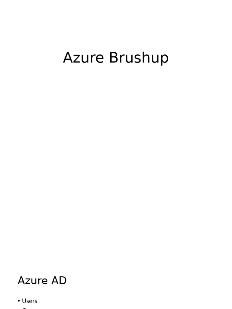 Azure AD & Resource Management Guide | PDF