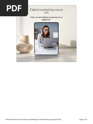 Minimalist Neutral Free Guide Lead Magnet Tablet Mockup Instagram Post