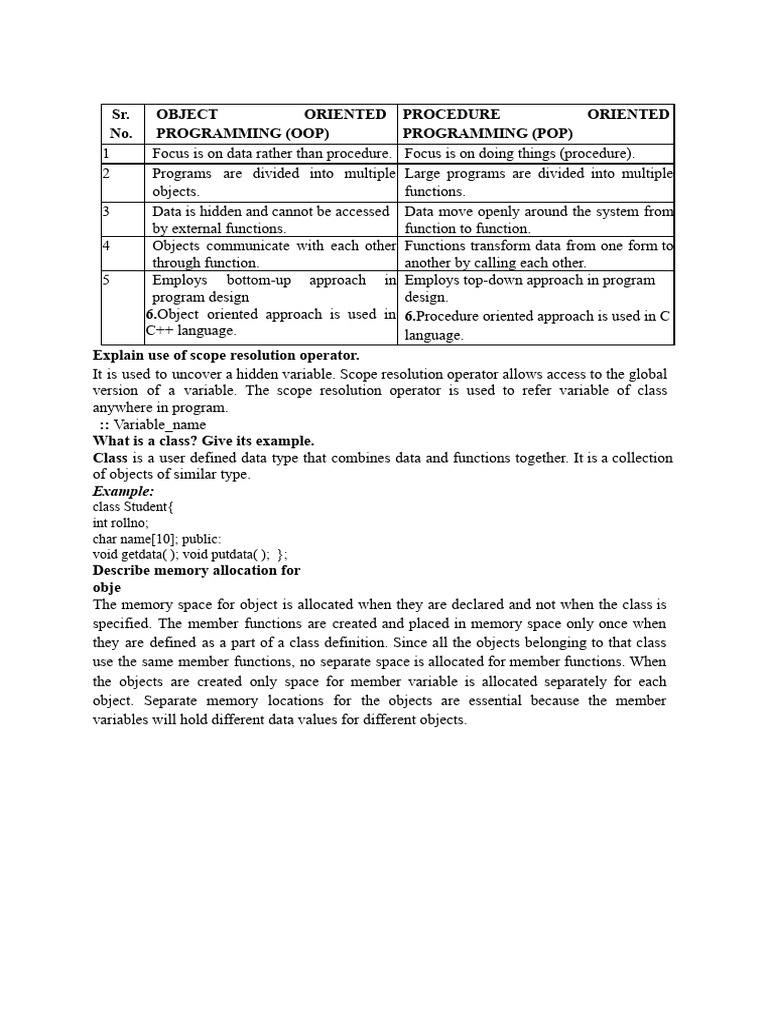 Oop 19 Winter | PDF | Class (Computer Programming) | Object Oriented ...
