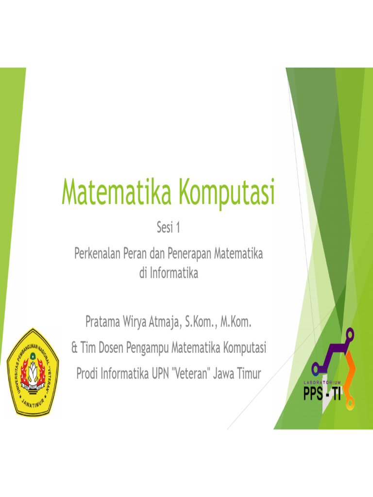 Matematika Komputasi Sesi 1 Pdf
