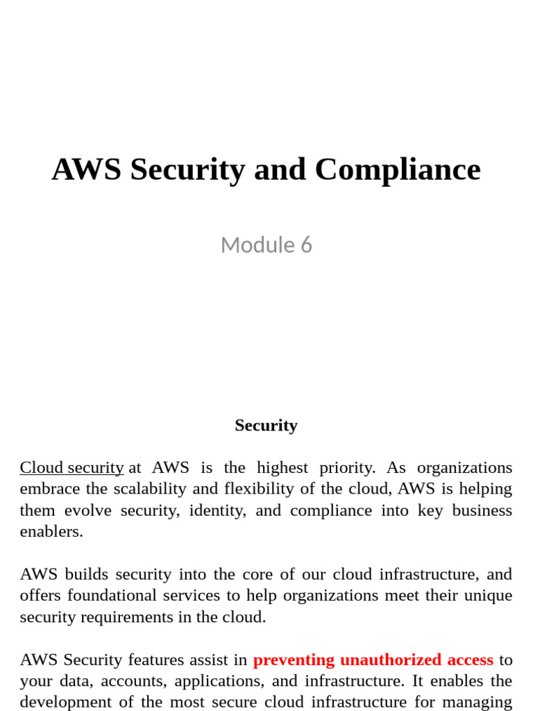 AWS Cloud Security and Compliance Guide | PDF | Cloud Computing | World ...